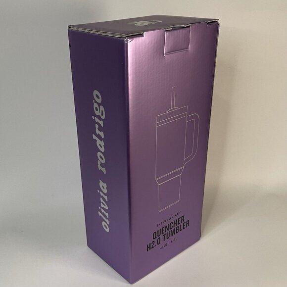 Stanley x Olivia Rodrigo Quencher H2.0 FlowState Tumbler 40 OZ Purple NEW NIB - Picture 8 of 12